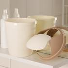 Контейнер для мусора Rambai, 1,5 л, круглый, светло-бежевый - Фото 3