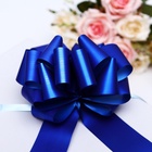 Подарочный бант - шар №5 металлик, синий, для упаковки подарков - Фото 4