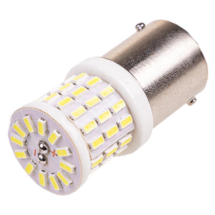 

Лампа светодиодная S25, (P21W), 12V, 62 SMD диода, 1-конт, белая, SKYWAY, S08201427