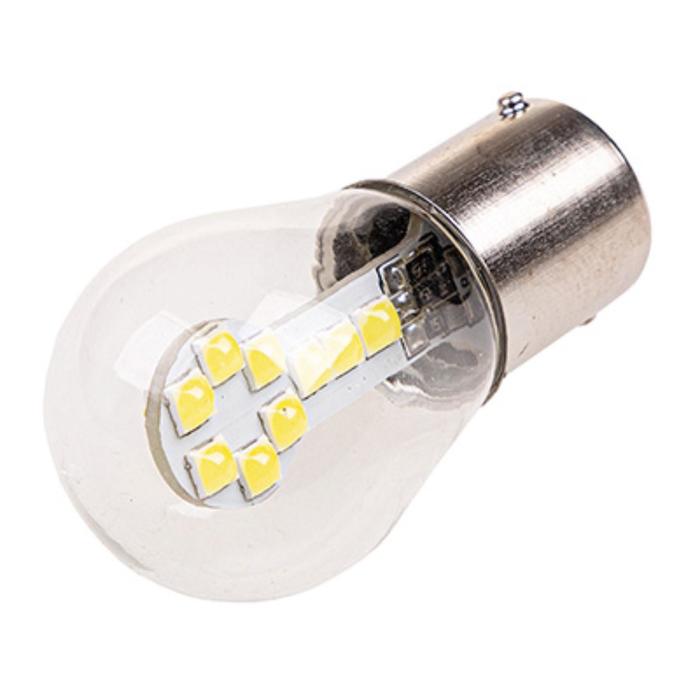 Лампа светодиодная S25, (P21W), 12V, 9 SMD диода, 1-конт, белая, SKYWAY, S08201429 - Фото 1