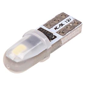 Лампа светодиодная T5 (W1,2W), 12V, 2 SMD диода, 1-конт, биполярная, белая, SKYWAY, S08201458 7382197