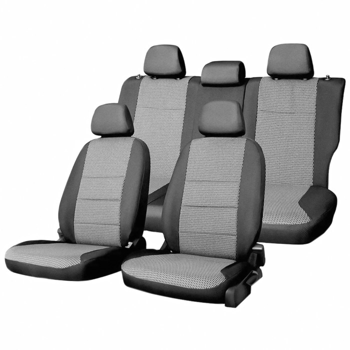 Чехлы сиденья TOYOTA COROLLA c 2006-2013 седан жаккард 15 предм темно-серый S01306028 4669₽