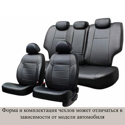 Чехлы сиденья Volkswagen Tiguan NF, I поколение, 2007-2017, экокожа перф., 15 пред, черный , Vw3-2K
