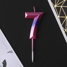 Свеча для торта, цифра «7», 8,5 х 3 см (комплект 2 шт)