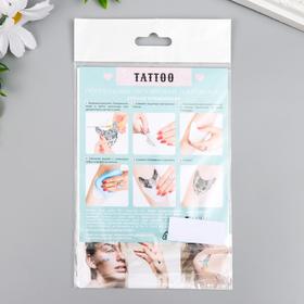 Татуировка на тело "Надписи" 10х15 см (комплект 2 шт)