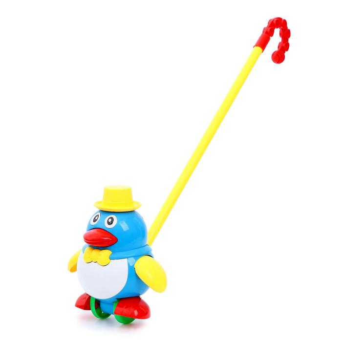 Каталка на палочке «Пингвин», цвета МИКС - фото 1886680905