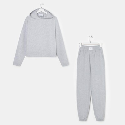 Костюм женский спортивный (толстовка и брюки) MIST, размер 44-46, серый
