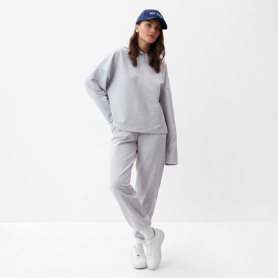 Костюм женский спортивный (толстовка и брюки) MIST, размер 48-50, серый