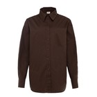 Рубашка женская MINAKU: Casual Collection, шоколадная, размер 48 - фото 48464064