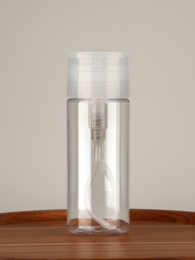 Флакон с помпой, 100 мл, белый, прозрачный