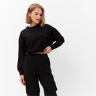 Костюм женский (брюки, свитшот) MINAKU: Casual Collection цвет чёрный, размер 46 - фото 21351800 Костюм женский (брюки, свитшот) MINAKU: Casual Collection цвет чёрный, размер 46 - фото 21351800