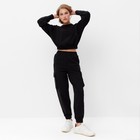 Костюм женский (брюки, свитшот) MINAKU: Casual Collection цвет чёрный, размер 46 - фото 21351804 Костюм женский (брюки, свитшот) MINAKU: Casual Collection цвет чёрный, размер 46 - фото 21351804