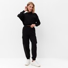 Костюм женский (брюки, свитшот) MINAKU: Casual Collection цвет чёрный, размер 46 - фото 21351805 Костюм женский (брюки, свитшот) MINAKU: Casual Collection цвет чёрный, размер 46 - фото 21351805