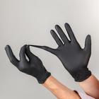 Перчатки медицинские нитрил нестерил. текстур. на пальцах черные BENOVY, XS 100 пар - Фото 6