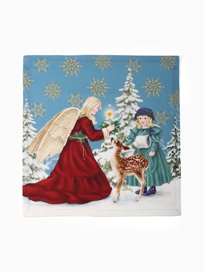Набор салфеток сервировочных «Этель» Christmas time, 4 шт., синие, 40×40 см