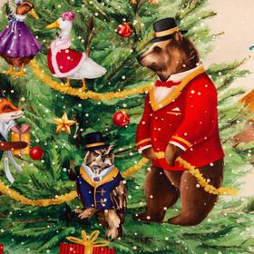 Набор новогодний «Этель» Noble Christmas: скатерть 150×220 +/-3 см с ГМВО, салфетки 40×40 см-12 штук
