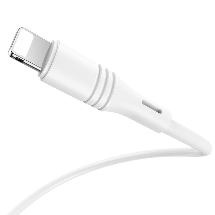 Кабель Borofone BX43, Lightning - USB, 2.4 А, 1 м, PVC оплётка, белый - фото 51453665