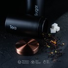 Банки для сыпучих Prime, 90 мл, 9×15.5 см, 3 шт., жесть, чёрные - Фото 3