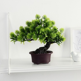 Бонсай искусственный в горшке «Пушистоцвет», 12×22 см, МИКС