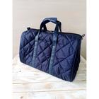 Сумка дорожная, стёганая, отдел на молнии, цвет тёмно-синий - Фото 1