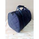 Сумка дорожная, стёганая, отдел на молнии, цвет тёмно-синий - Фото 3