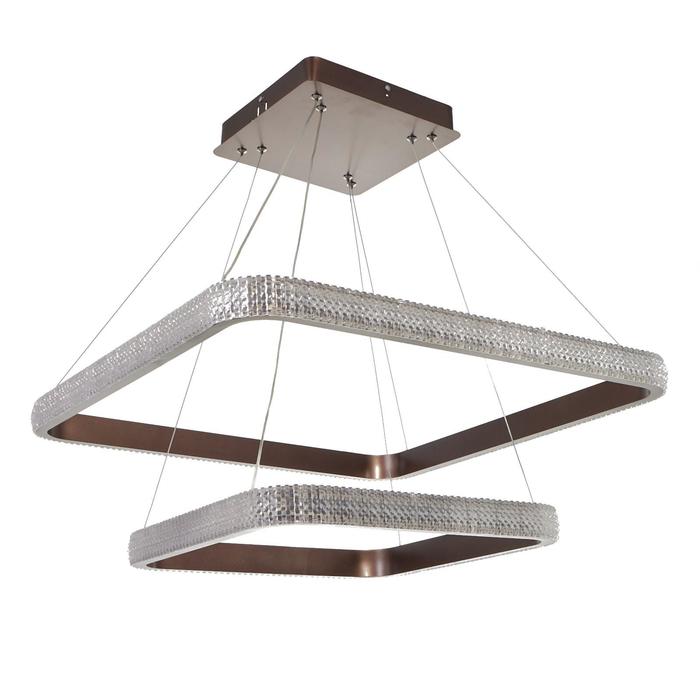 Люстра с ПДУ 1509/2CF LED 90Вт 3000-6000К кофе 60х60х104 см BayerLux - Фото 1