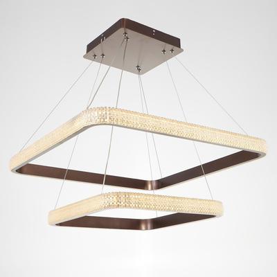 Люстра с пультом BayerLux 1509/2CF, светодиодная, 90 Вт, 3000-6000К, кофейная, 60×60×104 см