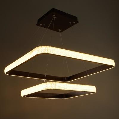 Люстра с пультом BayerLux 1509/2CF, светодиодная, 90 Вт, 3000-6000К, кофейная, 60×60×104 см