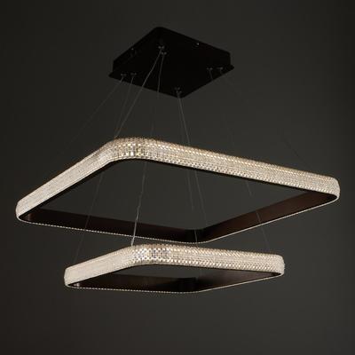 Люстра с пультом BayerLux 1509/2CF, светодиодная, 90 Вт, 3000-6000К, кофейная, 60×60×104 см