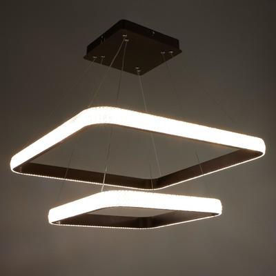 Люстра с пультом BayerLux 1509/2CF, светодиодная, 90 Вт, 3000-6000К, кофейная, 60×60×104 см