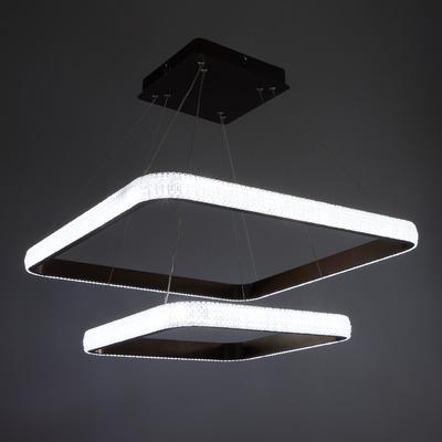 Люстра с пультом BayerLux 1509/2CF, светодиодная, 90 Вт, 3000-6000К, кофейная, 60×60×104 см