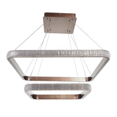 Люстра с пультом BayerLux 1509/2CF, светодиодная, 90 Вт, 3000-6000К, кофейная, 60×60×104 см