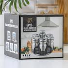 Набор для специй из стекла на подставке «Сияние», ёмкость, 5,5×10,5 см, 6 шт 6947343