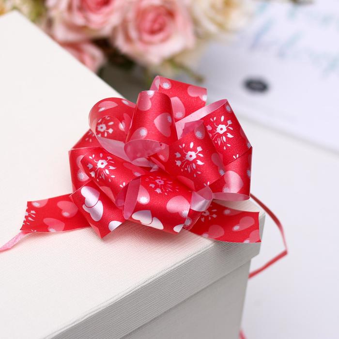 Бант-шар №3 "Влюблённость", цвет красный - Фото 1