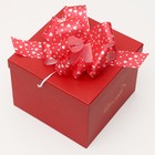 Подарочный бант - шар №5 «Сердца», красный, для упаковки подарков, МИКС - Фото 4