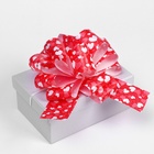 Подарочный бант - шар №5 «Сердца», красный, для упаковки подарков, МИКС - Фото 2