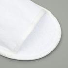 Тапочки одноразовые Махровые-Эконом белые - Фото 4