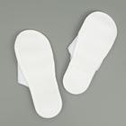 Одноразовые тапочки, 42 размер, махровые, эконом, белые, закрытый мыс - Фото 5