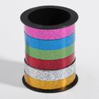 Лента упаковочная голографическая, ассорти, 6 цветов, 0.8 см × 3 м - Фото 1