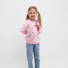 Сумка детская для девочки поясная "Единорог",на молнии, наружный карман, цвет розовый - фото 321231340