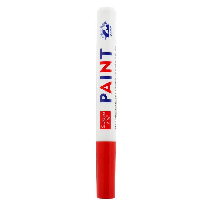 Маркер - карандаш, краска для шин водонепроницаемая на масляной основе, красный - фото 1885220312