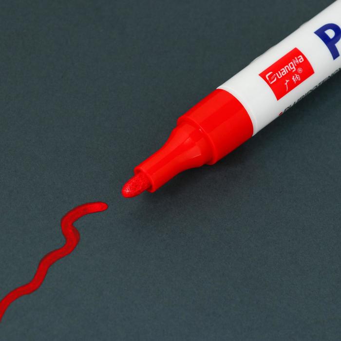 Маркер - карандаш, краска для шин водонепроницаемая на масляной основе, красный - Фото 1