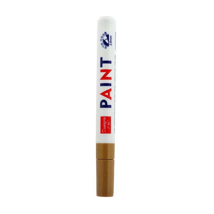 Маркер - карандаш, краска для шин водонепроницаемая на масляной основе, золотистый - фото 1885220321