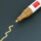 Маркер - карандаш, краска для шин водонепроницаемая на масляной основе, золотистый - фото 49080
