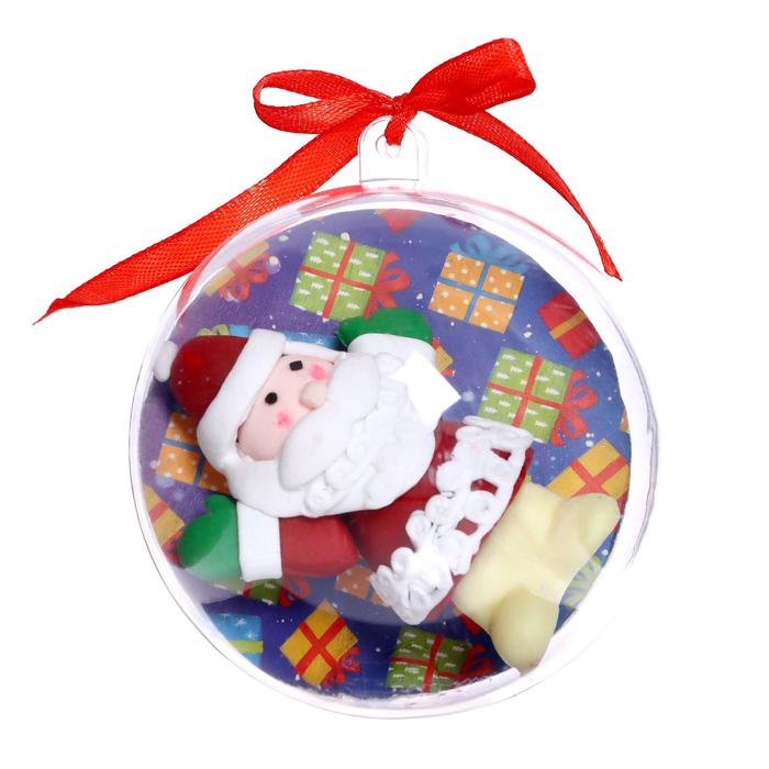 Новогодний шар «Дед Мороз», игрушка с конфетами - фото 1876317424