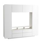 Гостиная Румба 03.272, ниша 1300х874, 2188х384х1950, Белое дерево/Белый глянец МДФ - Фото 3