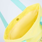 Сумка шопер Be nice, 35 х 30 см, с подкладом, на кнопке, желтый - фото 30304943