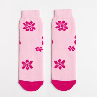 Носки женские махровые, цвет розовый, размер 23