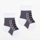 Носки детские махровые, цвет серый, размер 6 - Фото 1