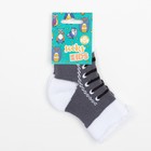 Носки детские махровые, цвет серый, размер 6 - Фото 4